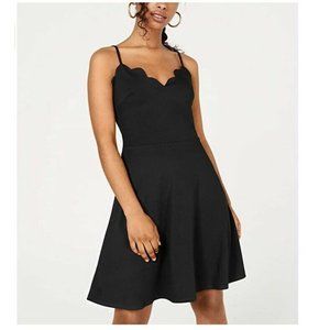 Rosie Harlow L Black Scalloped Dress NWT AV26